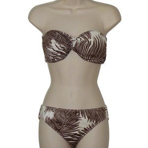 Vince Camuto brown bandeau bikini